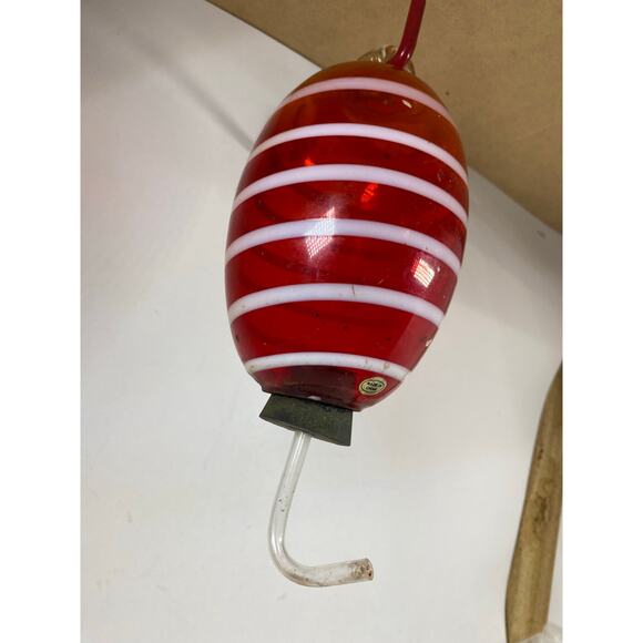 Hanging Hummingbird Feeder Hand Blown Glass Art - Picture 2 of 6